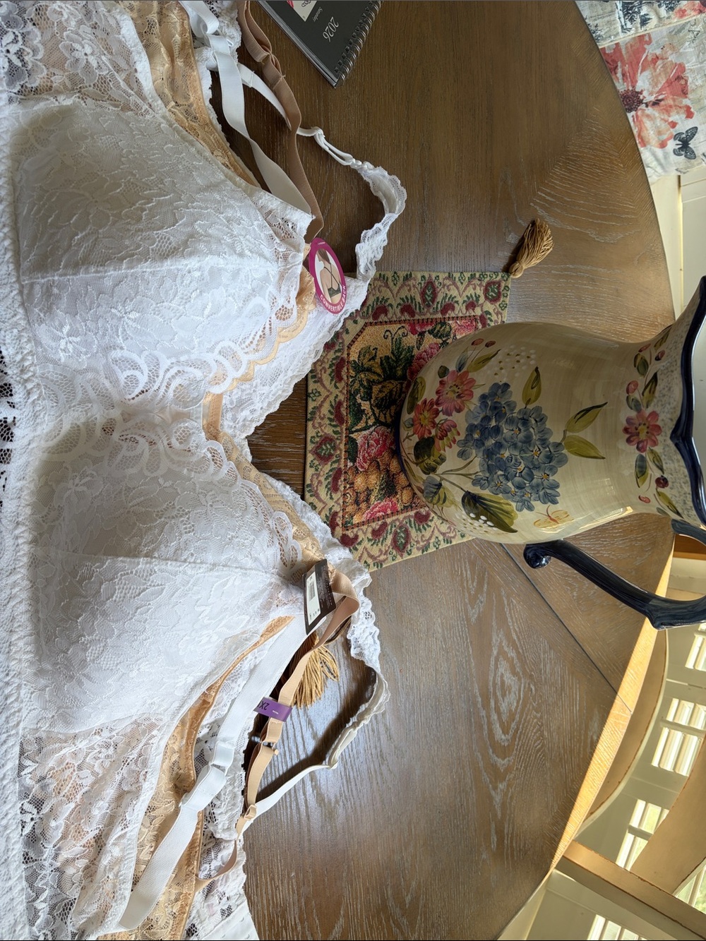 Bali Comfort Convertible Lace Bralette in White and Nude.  XXL-3 for $44